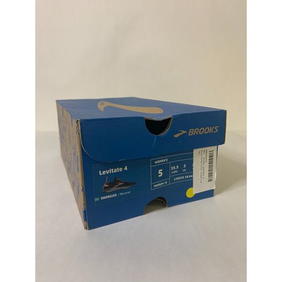 Brooks Levitate 4 Women's Size 5 B Medium) Running Shoes Black/Grey/Coral Cloud - Picture 3 of 3